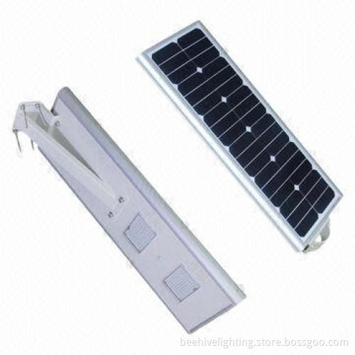 Easy to install, all in one solar street light with motion sensor, 20W power with lithium battery